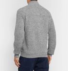 Brunello Cucinelli - Ribbed Mélange Virgin Wool-Blend Cardigan - Gray