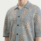 Corridor Men's Trellis Knit Shirt in Light Blue