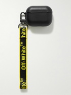 Off-White - Logo-Print Leather AirPods Pro Case with Lanyard