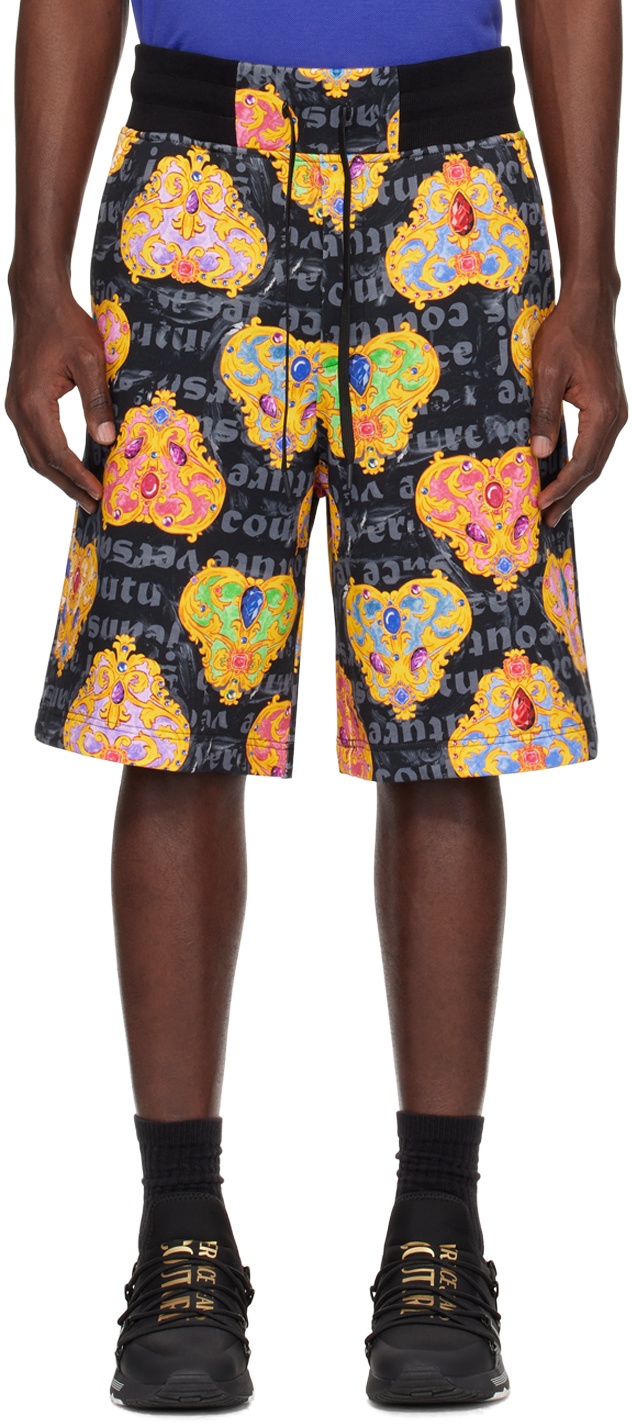 Photo: Versace Jeans Couture Black & Gold Heart Couture Shorts