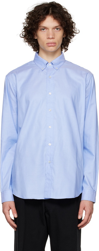 Photo: Maison Margiela Blue Button-Up Shirt