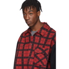 Off-White Red and Black Contrast Sleeve Shirt