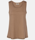 'S Max Mara Furetto embellished cotton-blend tank top