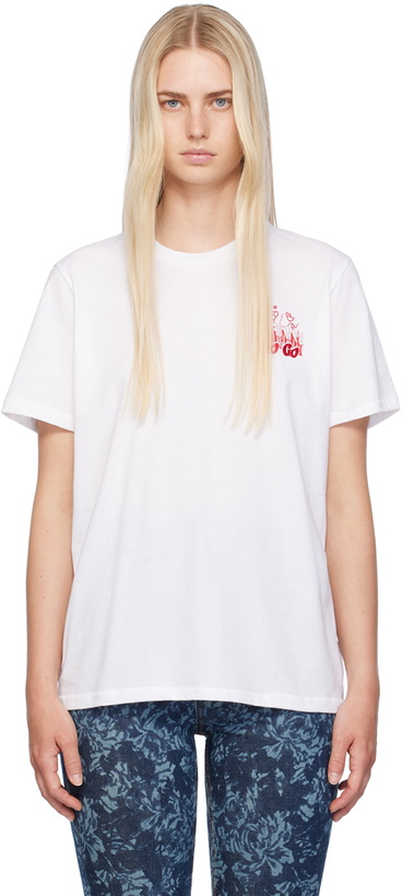 Photo: GANNI White 'GoGo' T-Shirt