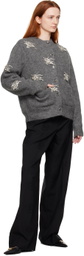 Burberry Gray Crystal EKD Cardigan