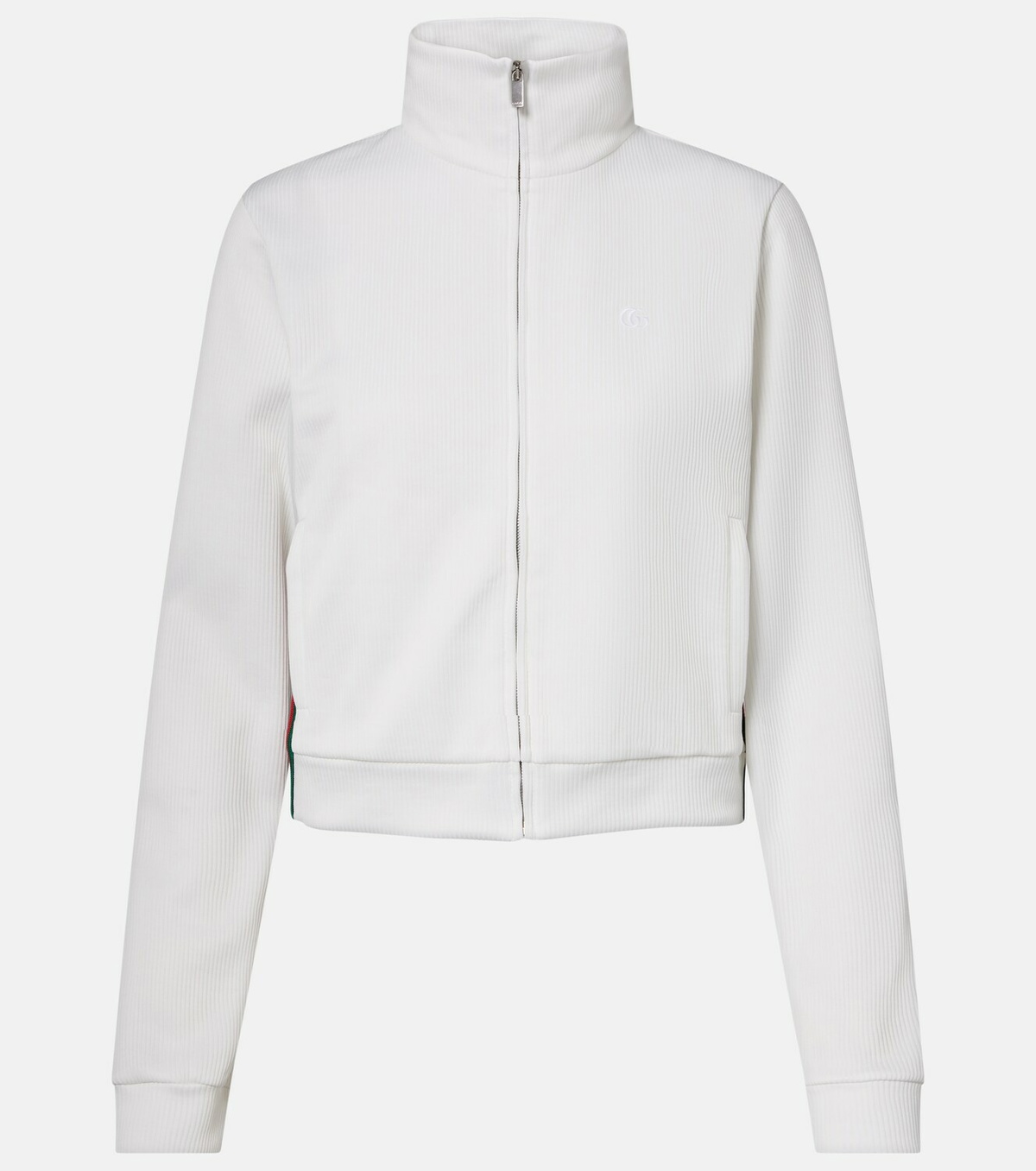 Gucci Ribbed-knit cropped sweatshirt