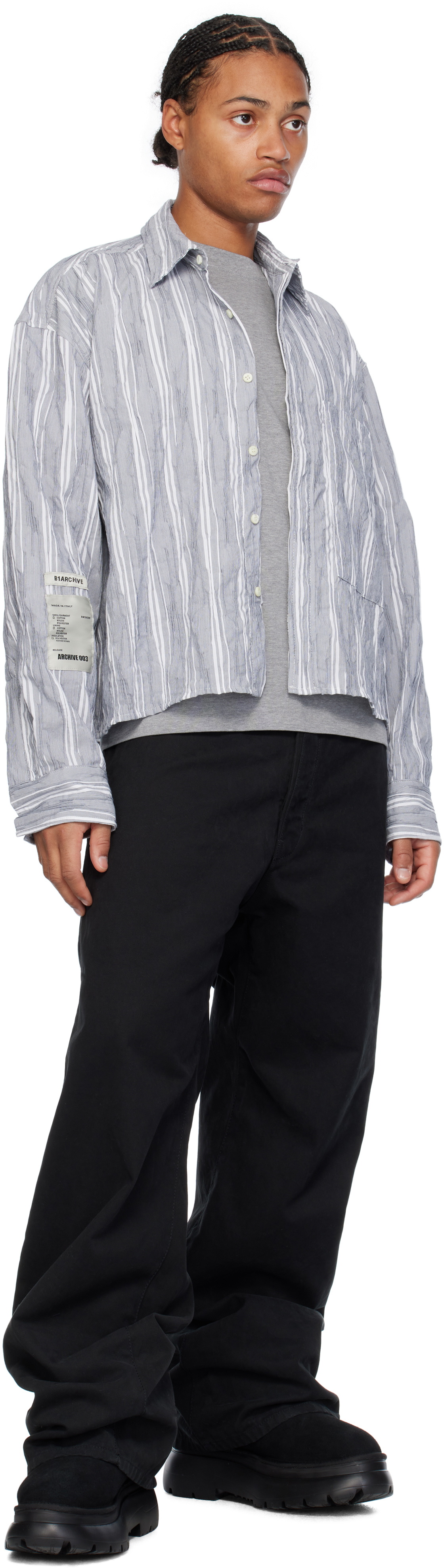 B1ARCHIVE Gray Single Pocket Shirt