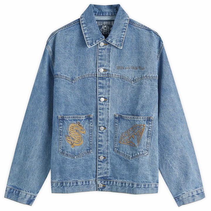 Photo: Billionaire Boys Club Men's Diamons & Dollars Selvedge Denim Jacke in Blue