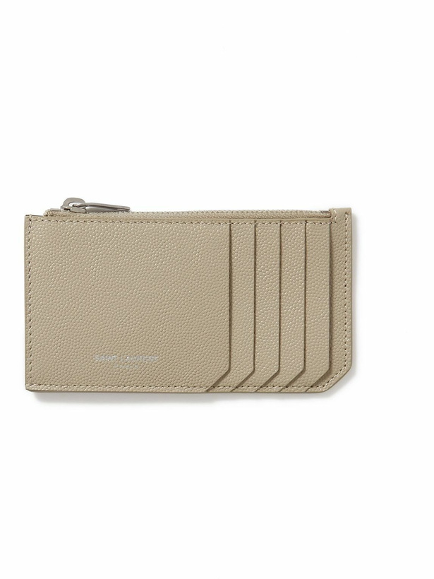 Photo: SAINT LAURENT - Zip-Around Pebble-Grain Leather Wallet