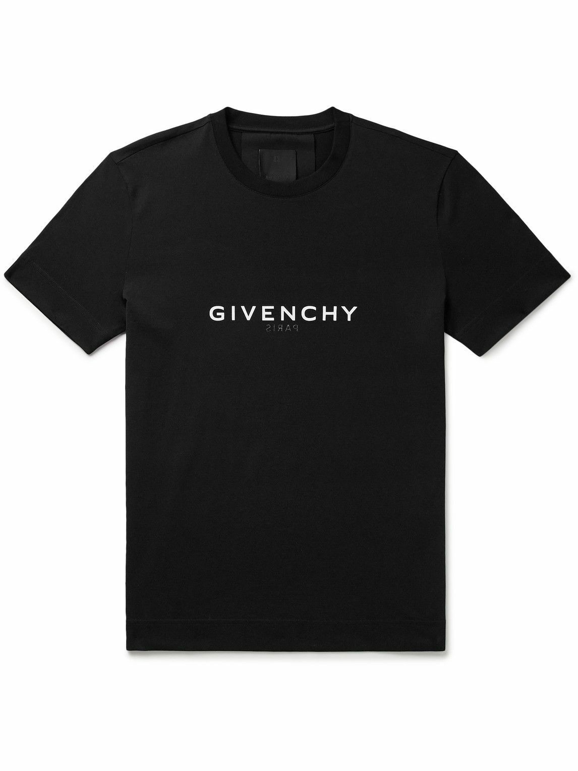 Givenchy Logo Print Cotton Jersey T Shirt Black Givenchy