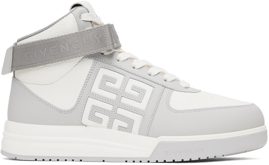Givenchy White & Gray G4 Sneakers Givenchy