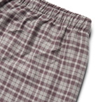 Zimmerli - Checked Cotton and Wool-Blend Flannel Pyjama Trousers - Men - Burgundy