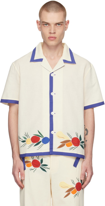 Photo: Bode Off-White Fruit Bunch Shirt