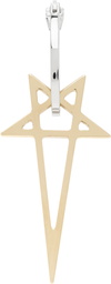 Rick Owens Gold & Silver Hollywood Pentagram Single Earring