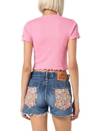 MC2 Saint Barth Woman Ribbed T-shirt With Après Beach Embroidery