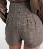 Mugler Houndstooth virgin wool shorts