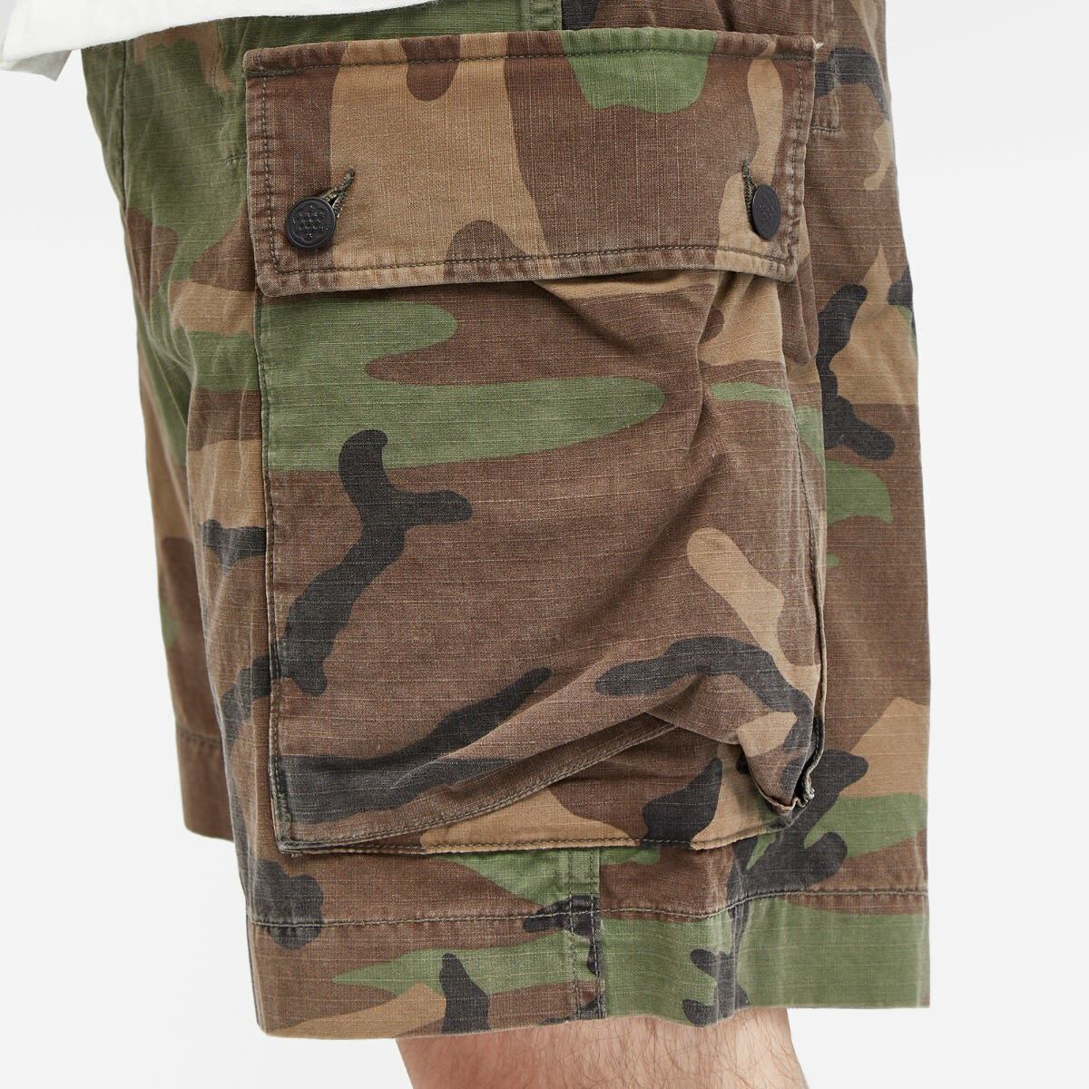 RRL Men's Camo Shorts in Woodland Camo