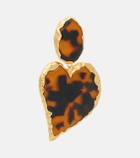 Oscar de la Renta Heart embellished clip-on earrings