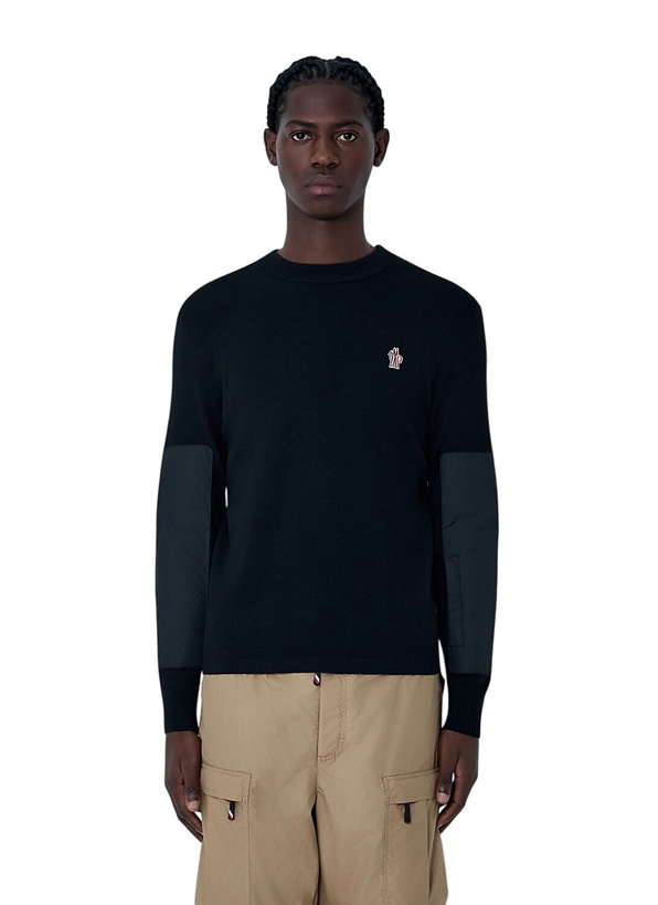 Photo: Moncler Grenoble Crewneck Sweater with Nylon Sleeve Patches