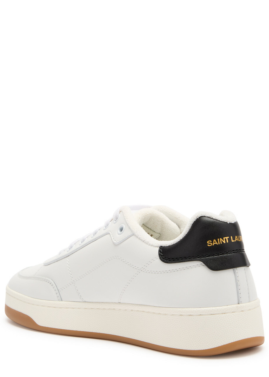 Saint Laurent SL61 Panelled Leather Sneakers White And Black