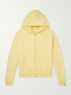 Cherry Los Angeles - Logo-Embroidered Paint-Splattered Cotton-Jersey Hoodie - Yellow