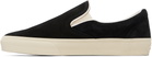 TOM FORD Black Perforated Suede Jude Slip On Sneakers