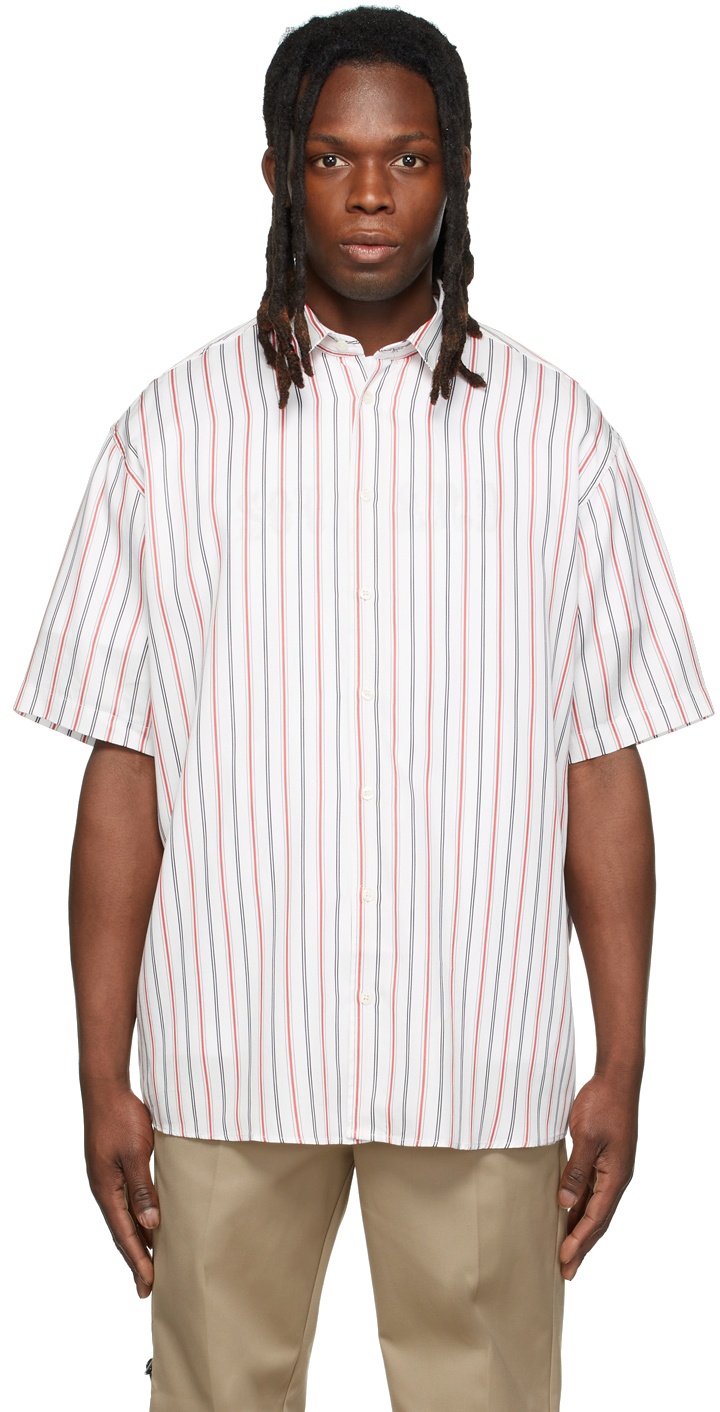 Soulland White & Red Striped Basil Shirt Soulland