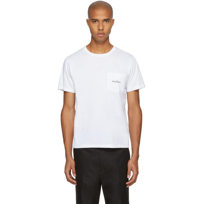 Second-Layer White Pocket T-Shirt Second/Layer