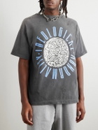 SAINT Mxxxxxx - Ideological Abnormality Distressed Printed Cotton-Jersey T-Shirt - Gray