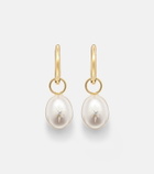 Mateo 14kt gold drop earrings with pearls and diamonds