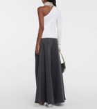 Giuseppe di Morabito Crystal-embellished wool-blend top
