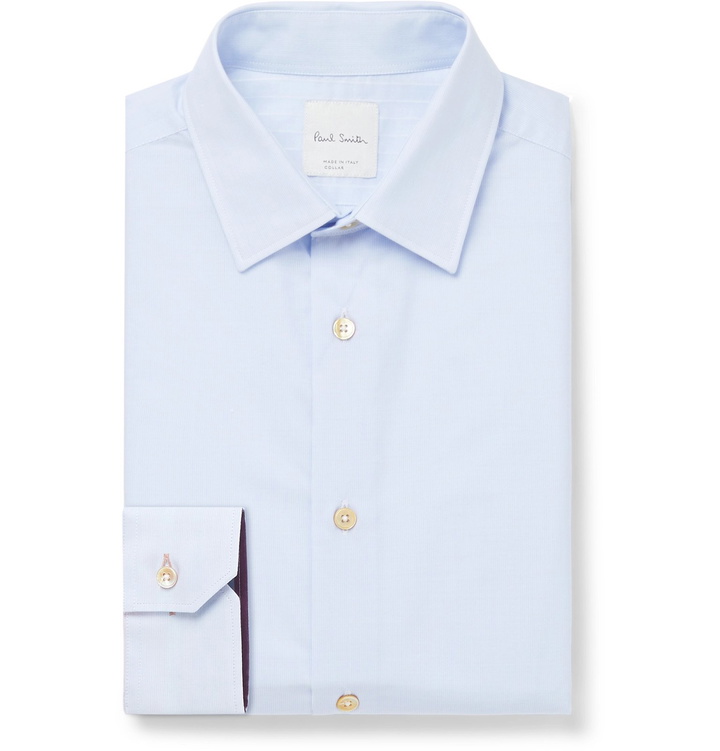 Photo: Paul Smith - Slim-Fit Pinstriped Cotton-Poplin Shirt - Blue