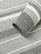 Peter Millar - Keys Striped Linen and Merino Wool-Blend Sweater - Gray