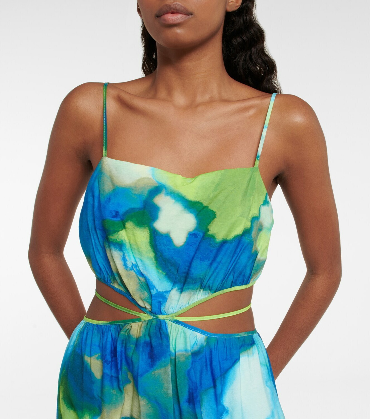 chinese dress ladies Amora Mulberry Floral Mesh Maxi Dress - L Size - Women's Dresses