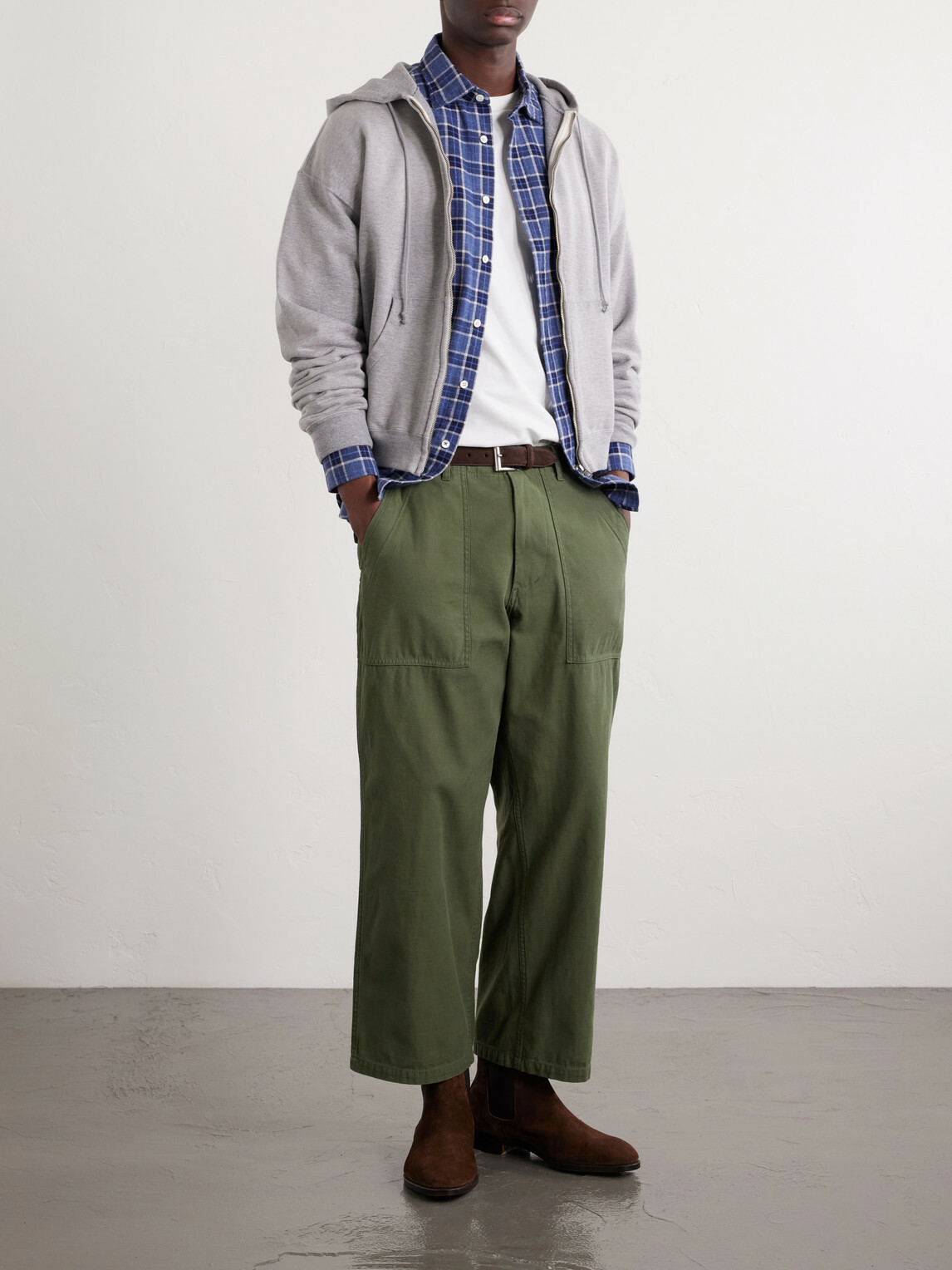 Beams Plus - Straight-Leg Cotton Trousers - Green