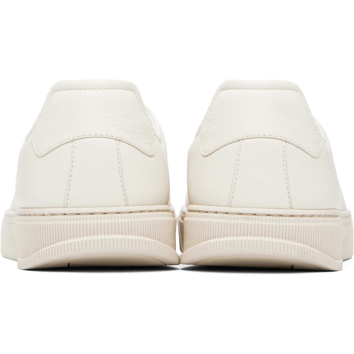 Ferragamo Off-White Elastic Lace Sneakers