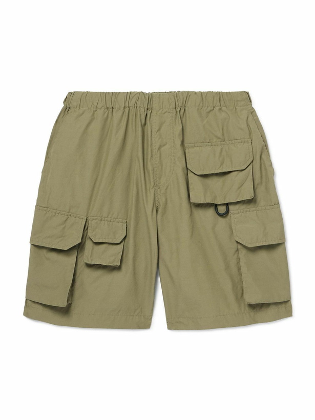 Photo: FrizmWORKS - Nyco Straight-Leg Nylon and Cotton-Blend Cargo Shorts - Green