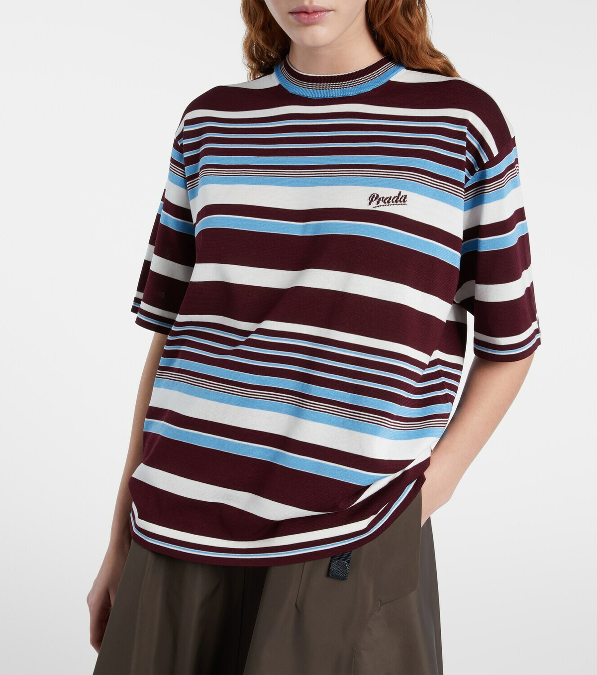Prada Striped cotton T-shirt