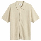 NN07 Men's Nolan Polo Cardigan in Ivory Mouliné