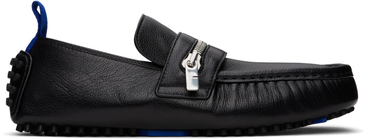 Photo: Burberry Black Leather Motor Low Loafers