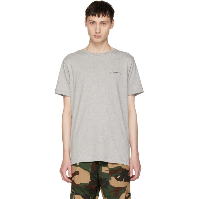 Photo: Off-White Grey Arrows Logo T-Shirt