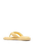 GIA COUTURE - Leather Puffy Flat Thong Slippers