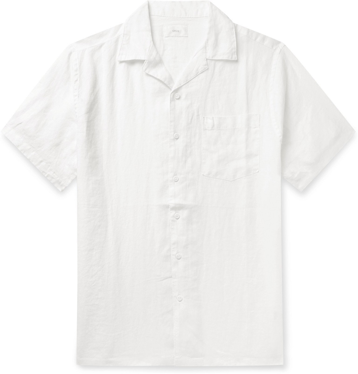 Onia - Vacation Camp-Collar Linen Shirt - Neutrals Onia