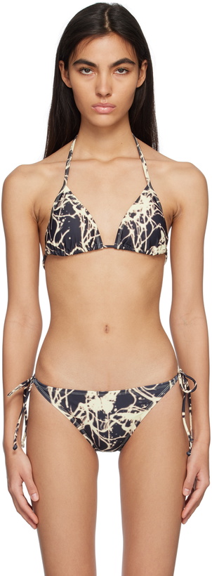 Photo: lesugiatelier Black Graphic Bikini Top