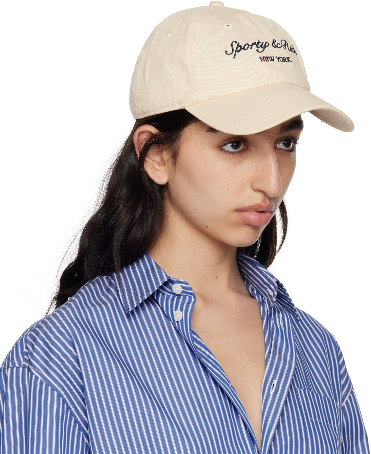 Sporty & Rich Off-White Syracuse Cap