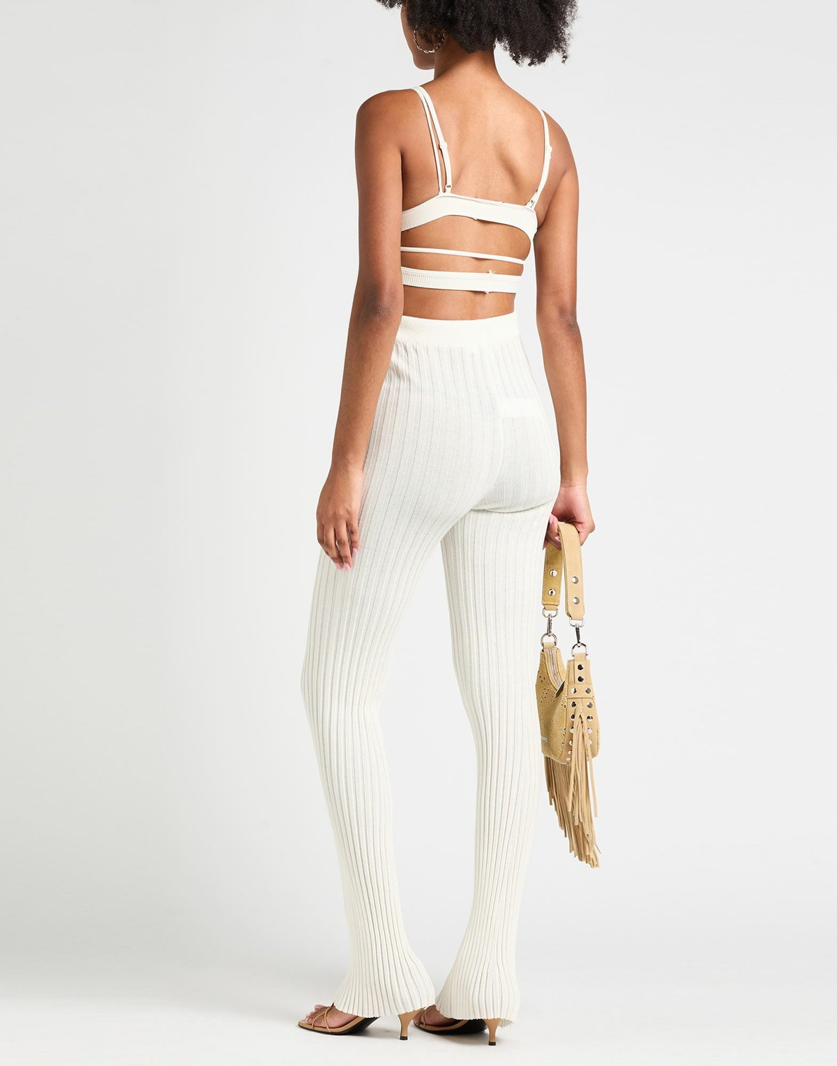 Andreādamo Womens Top Ivory