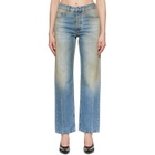 MM6 Maison Margiela Blue Straight-Leg Jeans