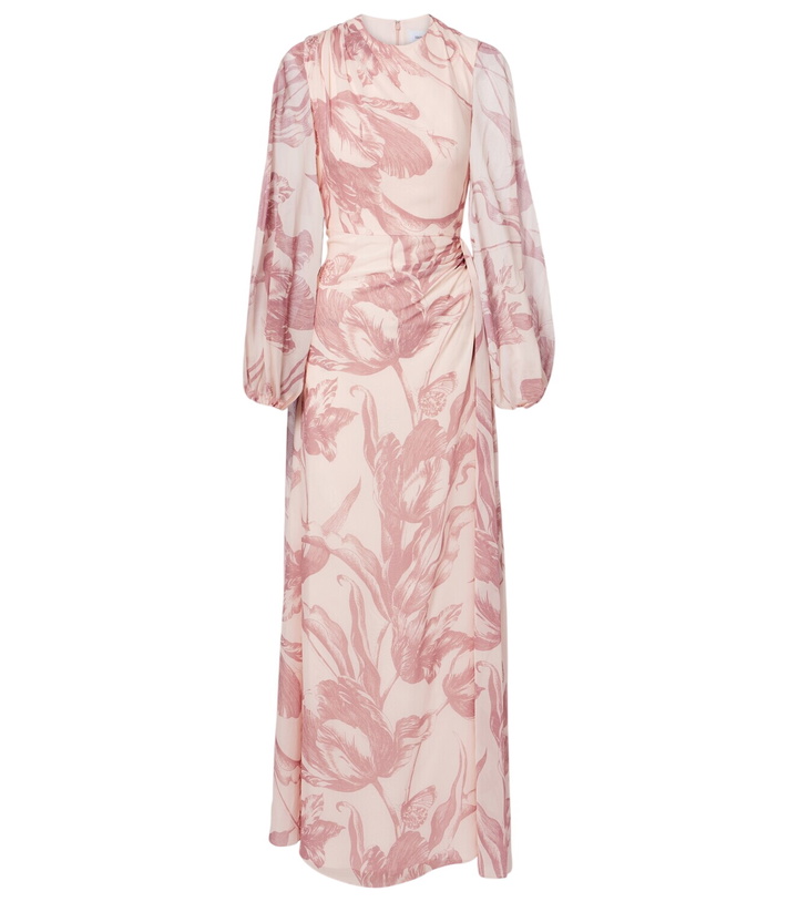 Photo: Erdem Draped floral silk voile gown