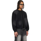 Dime Black Faded Fleece Bomber Jacket