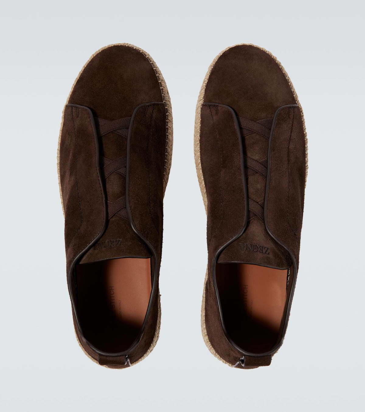Zegna Triple Stitch suede espadrilles